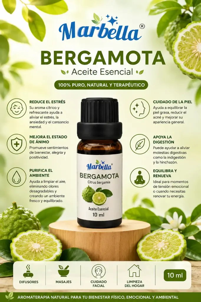 Aceite Esencial Bergamota 10ml