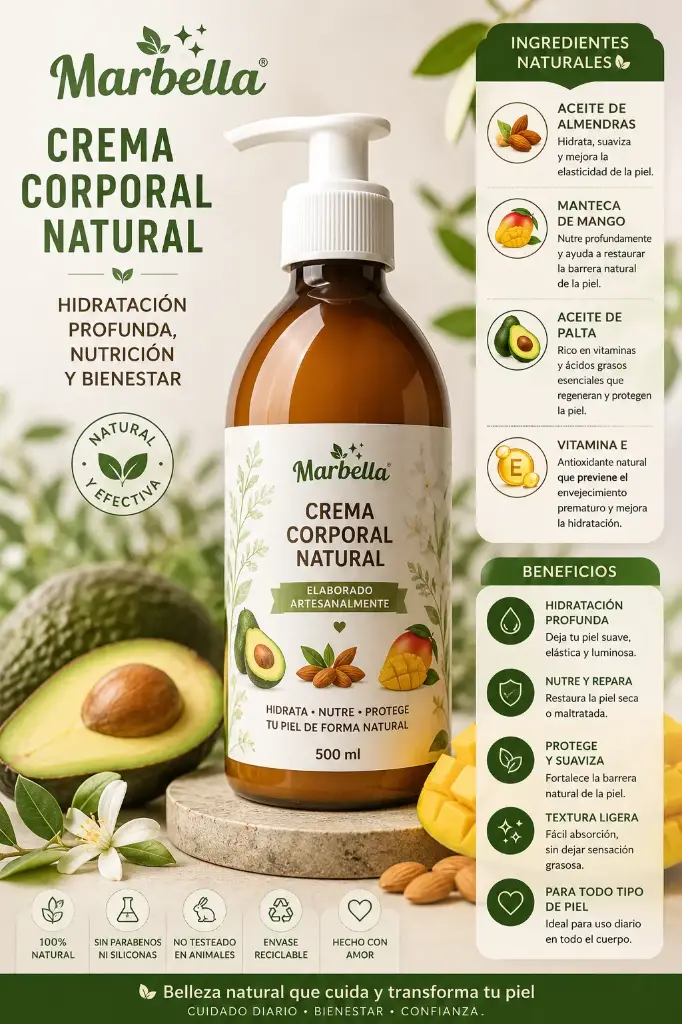 Crema Corporal Natural 250gr