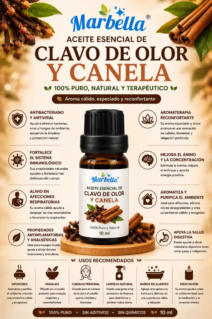 Aceite Esencial Clavo y Canela 10ml