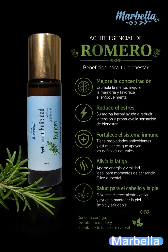 Perfume Natural Romero 10ml Roll On