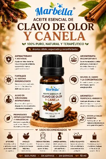 [ACEESECYC10ML] Aceite Esencial Clavo y Canela 10ml